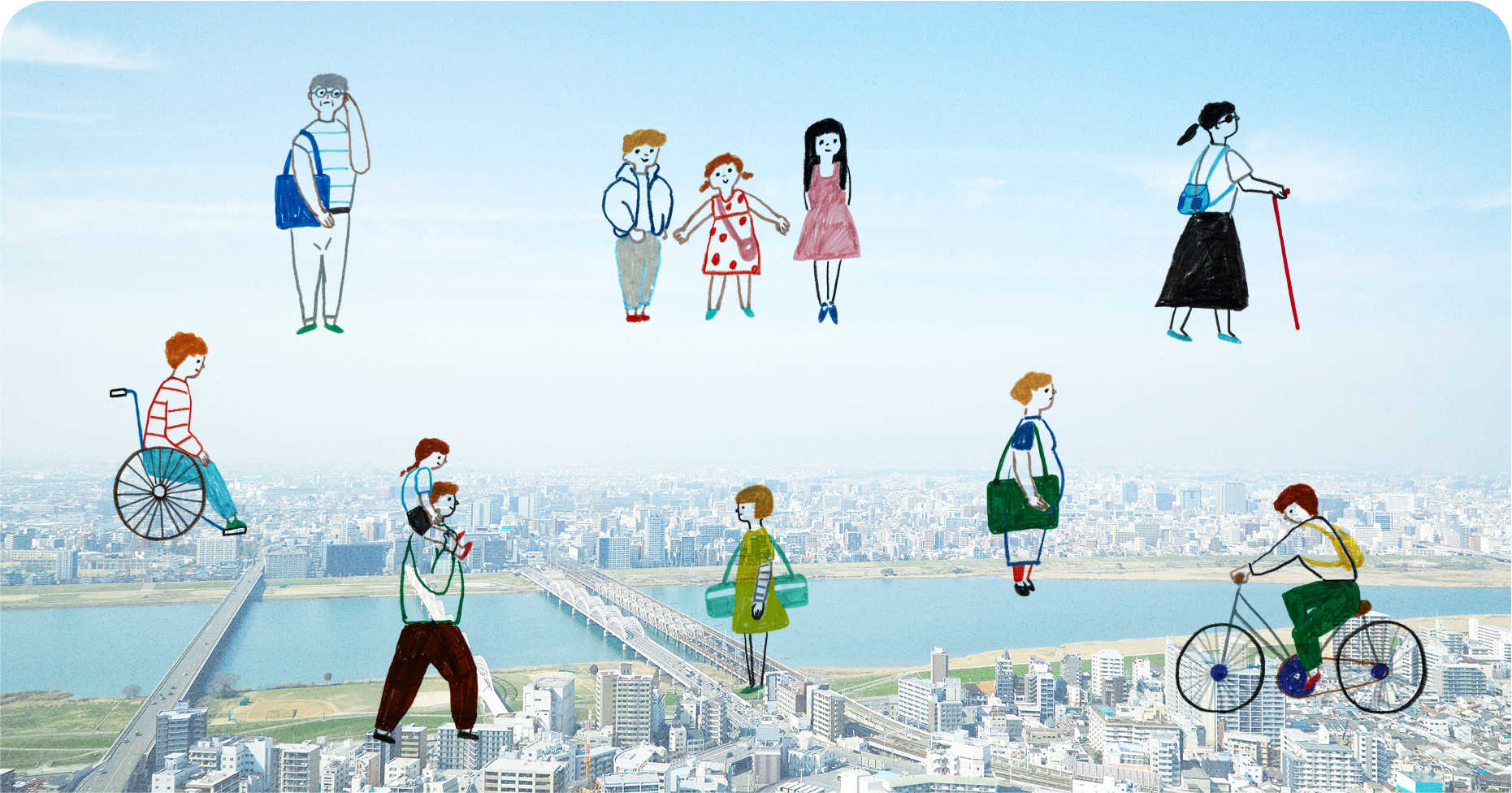 大阪市に暮らす人々